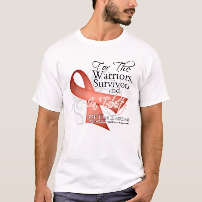Camiseta Llevo el tributo de la cinta - cáncer endometrial (Anverso)