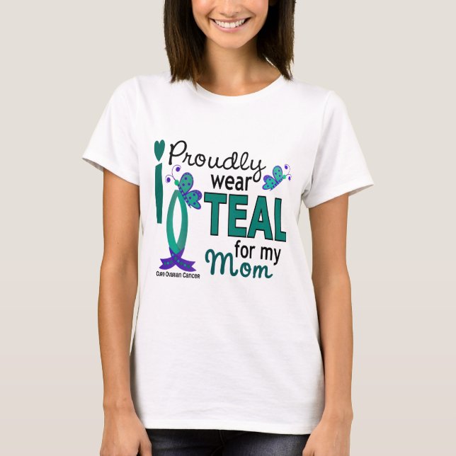 Camiseta Llevo el trullo para mi cáncer ovárico de la mamá (Anverso)