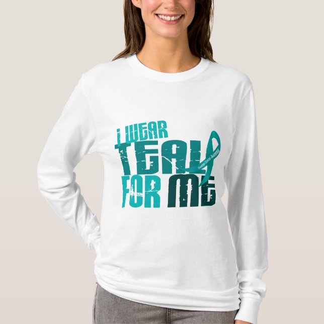 Camiseta Llevo el trullo para MÍ el cáncer ovárico 6,4 (Anverso)