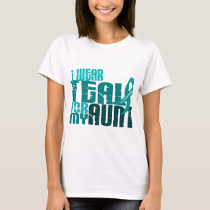 Camiseta Llevo el trullo para mi tía 6,4 cáncer ovárico