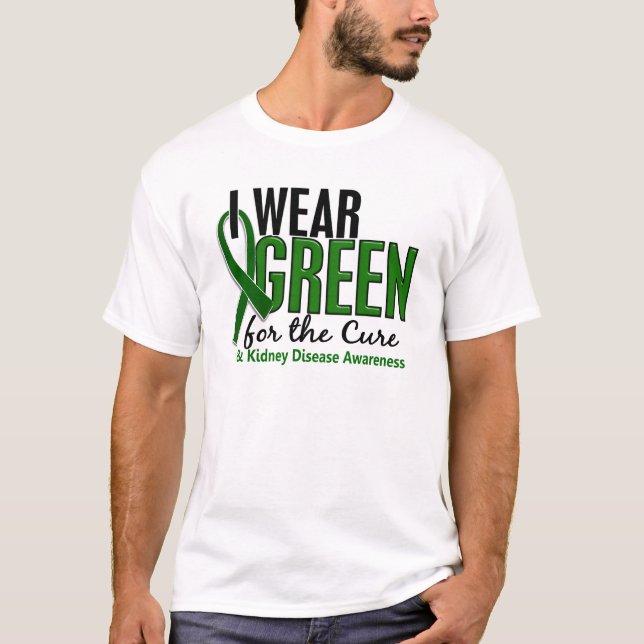 Camiseta Llevo el verde para la enfermedad de riñón de la (Anverso)