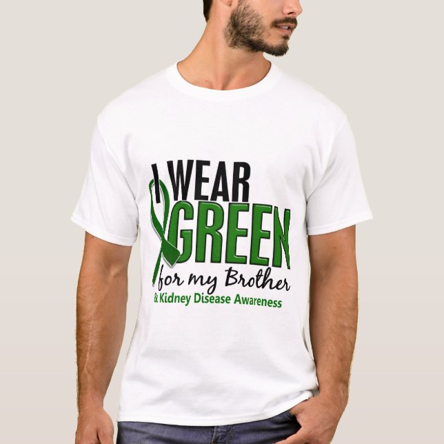 Camiseta Llevo el verde para mi enfermedad de riñón de (Anverso)
