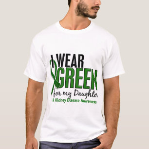 Camiseta Llevo el verde para mi enfermedad de riñón de la