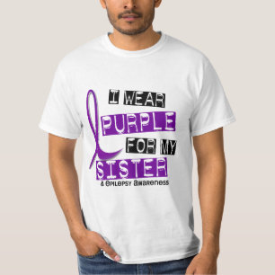 Camiseta Llevo epilepsia púrpura de la hermana