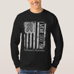 Camiseta Llevo Gris Para La Bandera Del Mes De Concienciaci