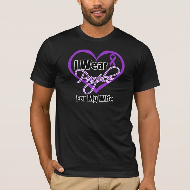 Camiseta Llevo la cinta de Purple Heart - esposa (Anverso)