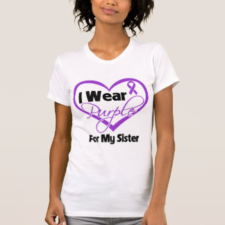 Camiseta Llevo la cinta de Purple Heart - hermana