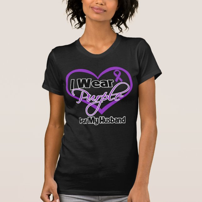 Camiseta Llevo la cinta de Purple Heart - marido (Anverso)