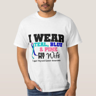 Camiseta Llevo la cinta del cáncer de tiroides para mi