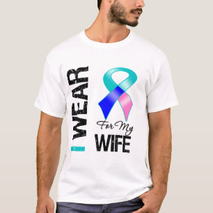 Camiseta Llevo la cinta del cáncer de tiroides para mi