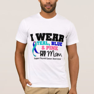 Camiseta Llevo la cinta del cáncer de tiroides para mi mam