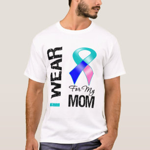 Camiseta Llevo la cinta del cáncer de tiroides para mi mam