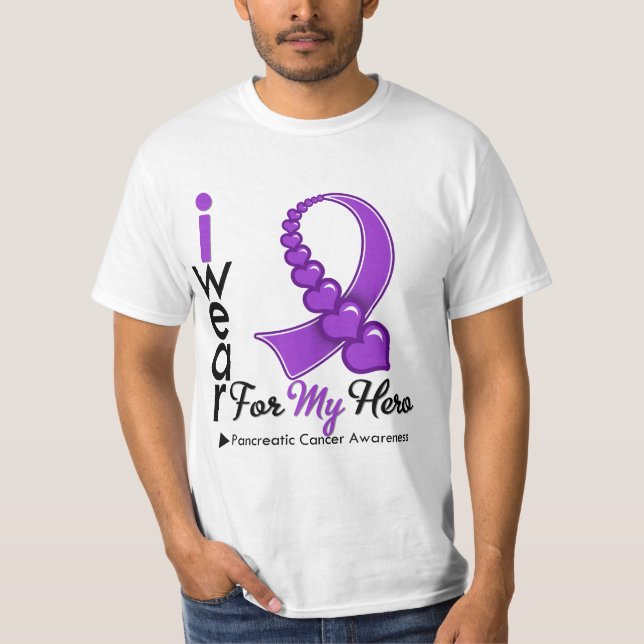 Camiseta Llevo la cinta del cáncer pancreático para mi (Anverso)