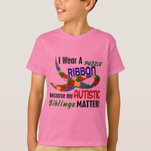 Camiseta Llevo la cinta del rompecabezas para mi AUTISMO de