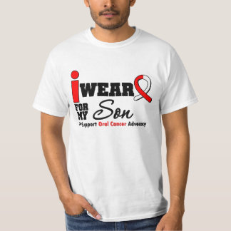 Camiseta Llevo la cinta oral del cáncer para mi hijo