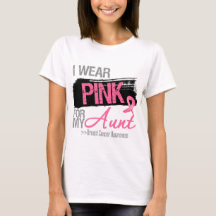Camiseta Llevo la cinta rosada para mi cáncer de la tía