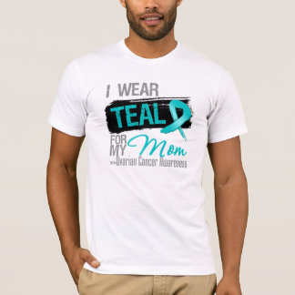 Camiseta Llevo la cinta verde azulada para mi cáncer