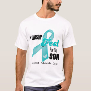 Camiseta Llevo la cinta verde azulada para mi hijo