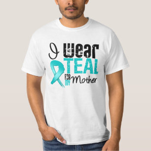 Camiseta Llevo la cinta verde azulada para mi madre