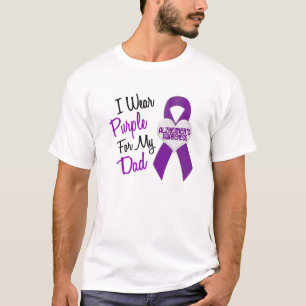 Camiseta Llevo la enfermedad de Alzheimer púrpura de la