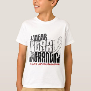 Camiseta Llevo la perla para mi cáncer de pulmón de la