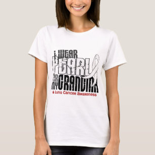 Camiseta Llevo la perla para mi cáncer de pulmón de la