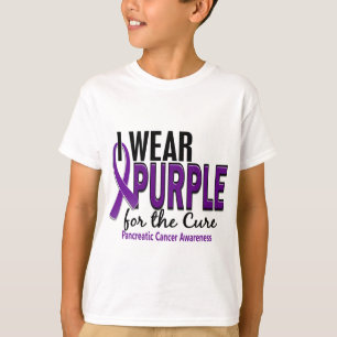 Camiseta Llevo la púrpura para el cáncer pancreático de