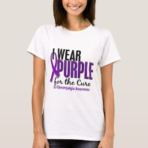 Camiseta Llevo la púrpura para el Fibromyalgia de la