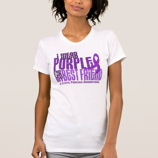 Camiseta Llevo la púrpura para la fibrosis quística del (Anverso)
