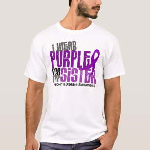 Camiseta Llevo la púrpura para la mi enfermedad de Crohn d
