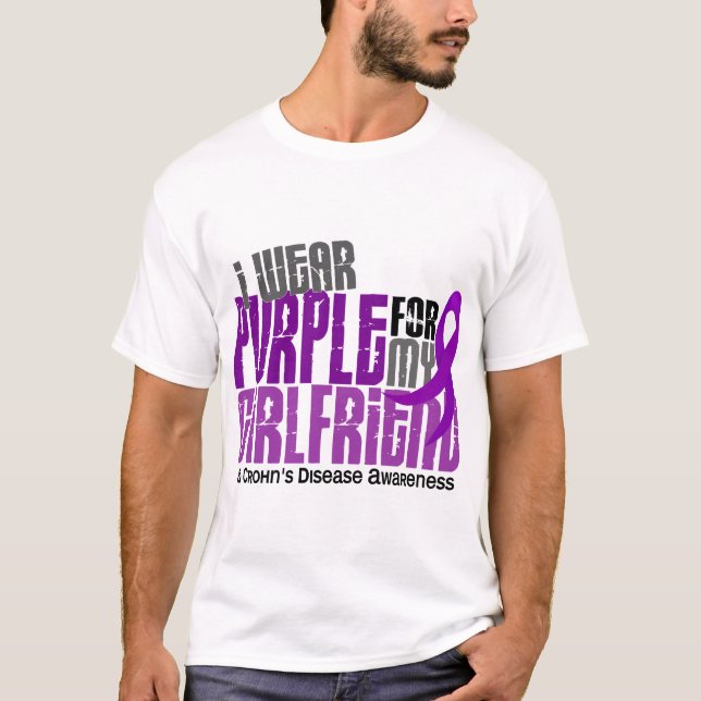 Camiseta Llevo la púrpura para la mi enfermedad de Crohn de (Anverso)