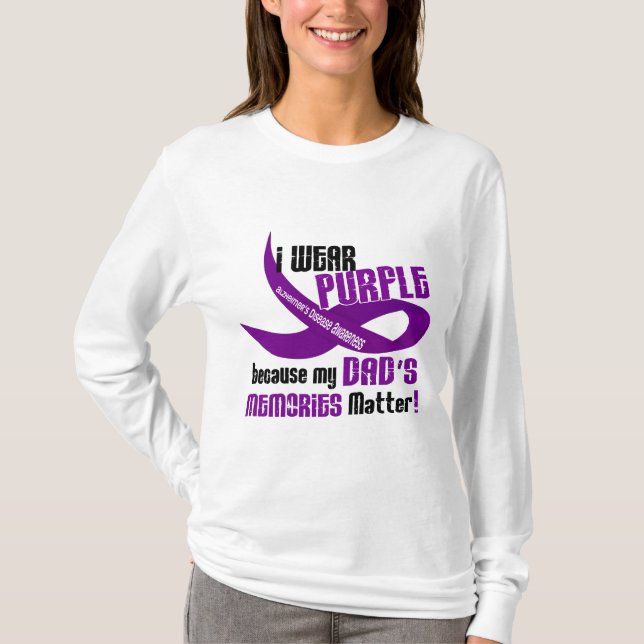 Camiseta Llevo la púrpura para los recuerdos 33DAD de mi (Anverso)