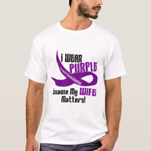 Camiseta Llevo la púrpura para mi CÁNCER PANCREÁTICO de