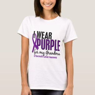 Camiseta Llevo la púrpura para mi cáncer pancreático de