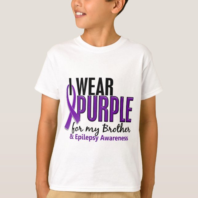 Camiseta Llevo la púrpura para mi epilepsia de Brother 10 (Anverso)