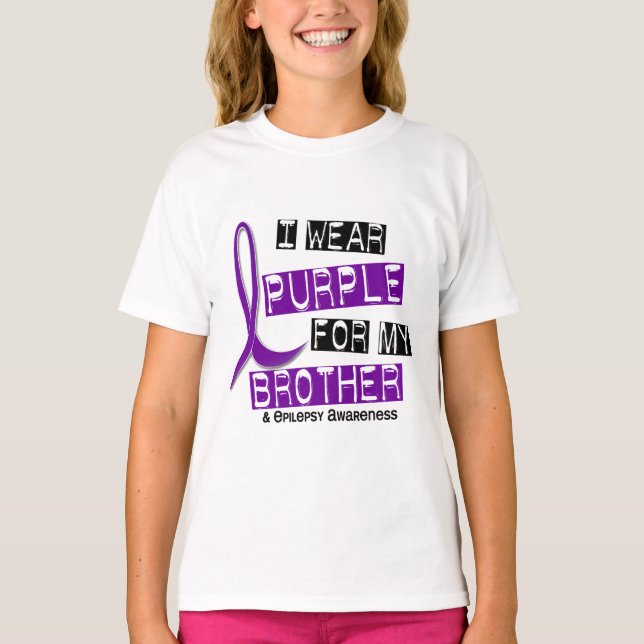 Camiseta Llevo la púrpura para mi epilepsia de Brother 37 (Anverso)