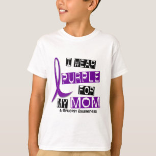 Camiseta Llevo la púrpura para mi epilepsia de la mamá 37