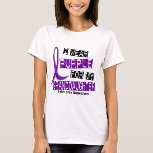 Camiseta Llevo la púrpura para mi epilepsia de la nieta 37