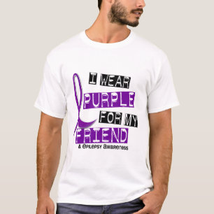 Camiseta Llevo la púrpura para mi epilepsia del amigo 37