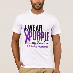 Camiseta Llevo la púrpura para mi epilepsia del nieto 10