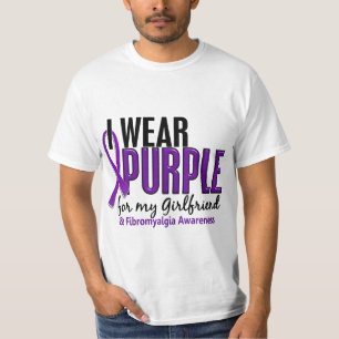Camiseta Llevo la púrpura para mi Fibromyalgia de la novia