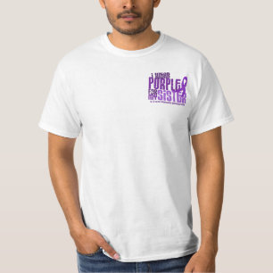 Camiseta Llevo la púrpura para mi fibrosis quística de la