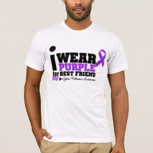 Camiseta Llevo la púrpura para mi fibrosis quística del