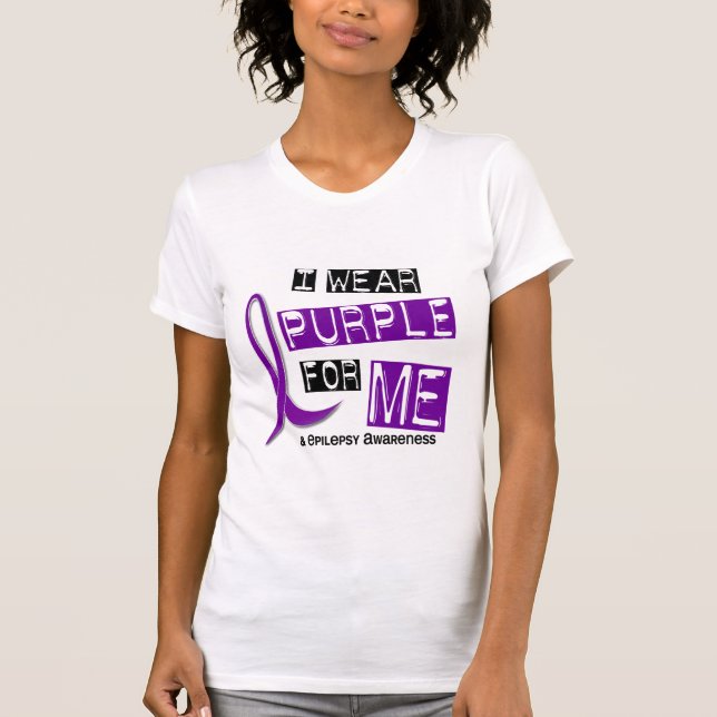 Camiseta Llevo la púrpura para mí la epilepsia 37 (Anverso)