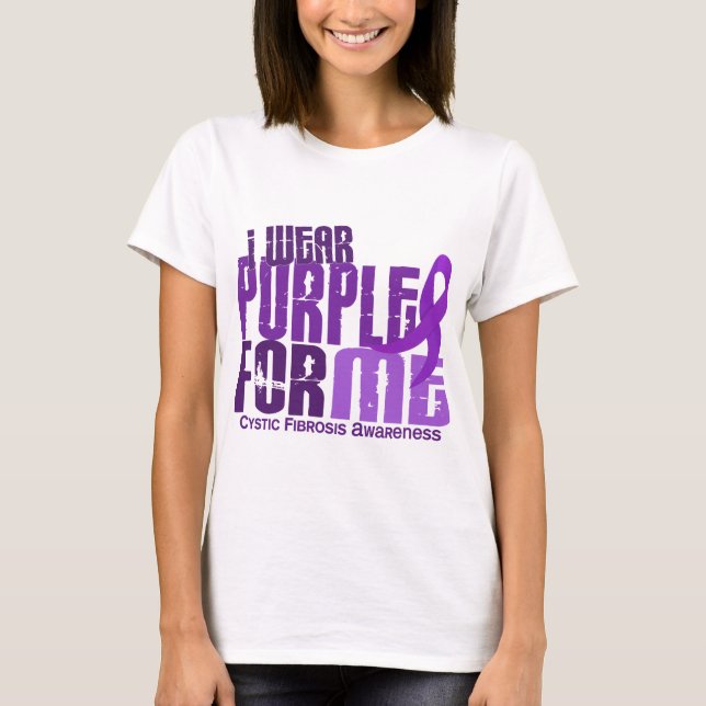 Camiseta Llevo la púrpura para mí la fibrosis quística 6,4 (Anverso)