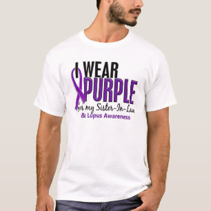 Camiseta Llevo la púrpura para mi lupus de la cuñada 10