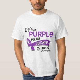 Camiseta Llevo la púrpura para mi lupus de la hija 42