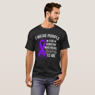 Camiseta Llevo la púrpura - regalo púrpura de la cinta de