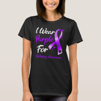 Camiseta Llevo Morado Por La Cinta De Concientización Sobre