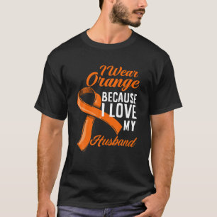 Camiseta Llevo Naranja y amo a mi marido, cáncer de riñó